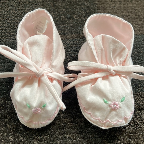 Vintage Baby Girl One-Piece Light Pink Jumpsuit Jumper w/Booties 6-9 mo 90's Y2K - Picture 9 of 14